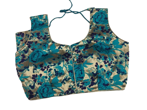 Raw Silk Green Designer Blouse 93